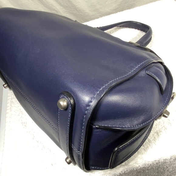 Coach Ace Blue Leather Satchel Crossbody - 37017 - Picture 12 of 16